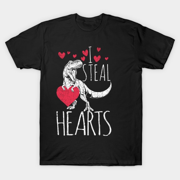 I steal hearts - t-rex dinosaur and heart T-Shirt by ozalshirts